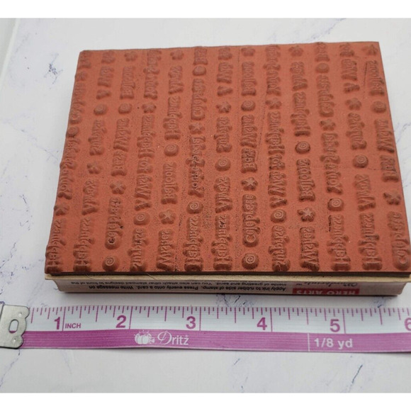 Hero Arts Wordprints Celebrate Large Background Wood Mounted Rubber Stamp - Picture 7 of 7